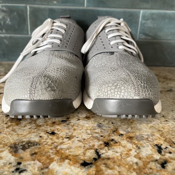 Adidas Mens Golf Shoes Size 15 Adicross Bounce Spikeless Trainers Grey Snakeskin - Picture 6 of 9